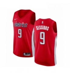 Mens Nike Washington Wizards 9 Ramon Sessions Red Swingman Jersey Earned Edition 