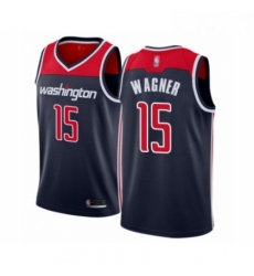 Mens Washington Wizards 15 Moritz Wagner Authentic Navy Blue Basketball Jersey Statement Edition 
