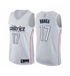 Mens Washington Wizards 17 Isaac Bonga Authentic White Basketball Jersey City Edition 