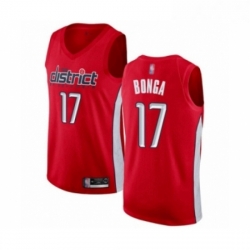 Mens Washington Wizards 17 Isaac Bonga Red Swingman Jersey Earned Edition 