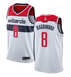 Wizards #8 Rui Hachimura White Basketball Swingman Association Edition Jersey