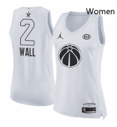 Womens Nike Jordan Washington Wizards 2 John Wall Swingman White 2018 All Star Game NBA Jersey