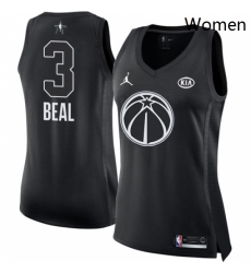 Womens Nike Jordan Washington Wizards 3 Bradley Beal Swingman Black 2018 All Star Game NBA Jersey 