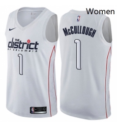 Womens Nike Washington Wizards 1 Chris McCullough Swingman White NBA Jersey City Edition