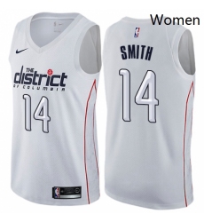 Womens Nike Washington Wizards 14 Jason Smith Swingman White NBA Jersey City Edition
