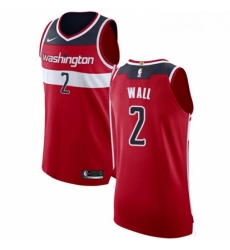 Womens Nike Washington Wizards 2 John Wall Authentic Red Road NBA Jersey Icon Edition