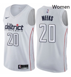 Womens Nike Washington Wizards 20 Jodie Meeks Swingman White NBA Jersey City Edition 