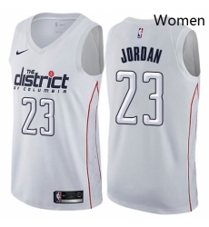 Womens Nike Washington Wizards 23 Michael Jordan Swingman White NBA Jersey City Edition