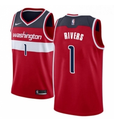 Youth Nike Washington Wizards 1 Austin Rivers Swingman Red NBA Jersey Icon Edition 