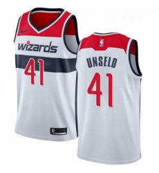 Youth Nike Washington Wizards 41 Wes Unseld Authentic White Home NBA Jersey Association Edition