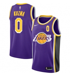 Lakers 0 Kyle Kuzma Purple 2020 2021 New City Edition Nike Swingman Jersey