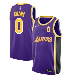Lakers 0 Kyle Kuzma Purple 2020 2021 New City Edition Nike Swingman Jerseys
