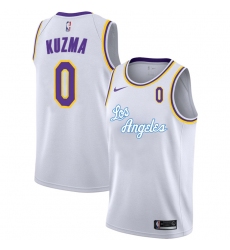 Lakers 0 Kyle Kuzma White 2020 2021 New City Edition Nike Swingman Jersey