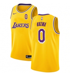 Lakers 0 Kyle Kuzma Yellow 2020 2021 New City Edition Nike Swingman Jersey