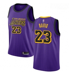 Lakers #23 Anthony Davis Purple Basketball Swingman City Edition 2018 19 Jersey