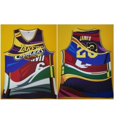Lakers 23 Lebron James Multi Color Swingman Jersey