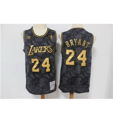 Lakers 24 Kobe Bryant Black Hardwood Classics Jersey