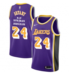 Lakers 24 Kobe Bryant Purple R I P Signature Swingman Jerseys