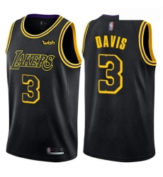 Lakers #3 Anthony Davis Black Basketball Swingman City Edition Jersey