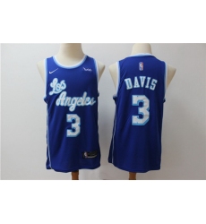 Lakers 3 Anthony Davis Blue Nike Swingman Jersey