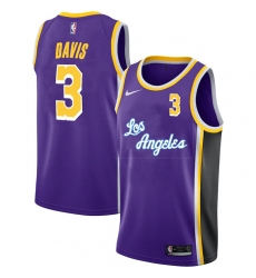 Lakers 3 Anthony Davis Purple 2020 2021 New City Edition Nike Swingman Jersey