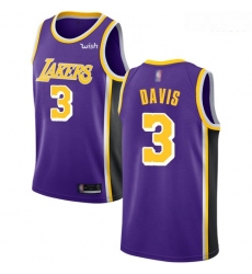 Lakers #3 Anthony Davis Purple Basketball Swingman Statement Edition Jersey