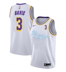 Lakers 3 Anthony Davis White 2020 2021 New City Edition Nike Swingman Jersey