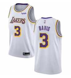 Lakers #3 Anthony Davis White Basketball Swingman Association Edition Jersey