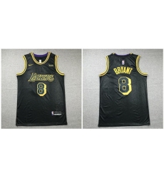 Lakers 8 Kobe Bryant Black Nike City Edition Swingman Jersey