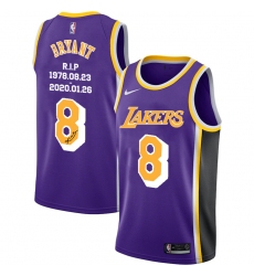 Lakers 8 Kobe Bryant Purple R I P Signature Swingman Jerseys
