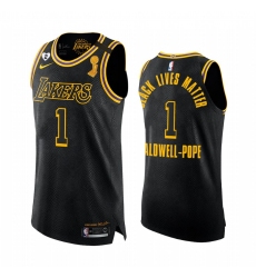 Los Angeles Lakers 2020 NBA Finals Champions Kentavious Caldwell-Pope Black Mamba Authentic Jersey BLM
