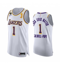 Los Angeles Lakers 2020 NBA Finals Champions Kentavious Caldwell-Pope White BLM Jersey Association
