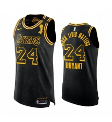 Los Angeles Lakers 2020 NBA Finals Champs Authentic Kobe Bryant Black Honors Mamba and Gigi Jersey