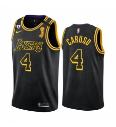 Los Angeles Lakers Alex Caruso 2020 NBA Finals Champions Jersey Black Mamba Inspired