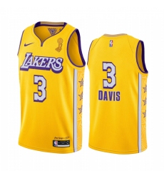 Los Angeles Lakers Anthony Davis 2020 NBA Finals Champions Jersey Gold Social justice