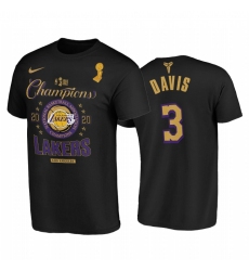 Los Angeles Lakers Anthony Davis 2020 NBA Finals Champions T-Shirt Black Locker Room