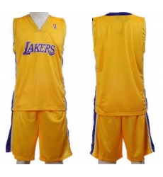 Los Angeles Lakers Blank Yellow Jerseys&Shorts