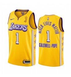 Los Angeles Lakers Kentavious Caldwell-Pope 2020 NBA Finals Champions Jersey Gold BLM