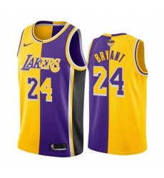 Los Angeles Lakers Kobe Bryant 2020 NBA Finals Bound Gold Purple Jersey Split Special Edition