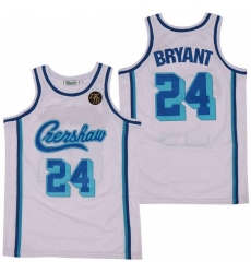 Men Lakers 24 Kobe Bryant White Crenshaw Editon Jersey