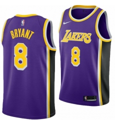 Men Lakers 8 Kobe Bryant Purple Nike Swingman Jersey