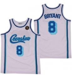 Men Lakers 8 Kobe Bryant White Crenshaw Editon Jersey