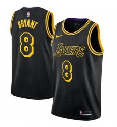 Men Lakers 8 Kobe Bryant Yellow Nike Icon Edition Swingman Jersey