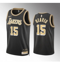 Men Los Angeles Lakers 15 Austin Reaves Black 2024 Select Series Stitched Basketball Jersey