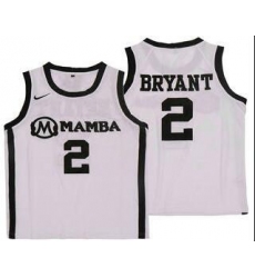 Men Los Angeles Lakers 2 Kobe Bryant Mamba White Stitched NBA Jersey