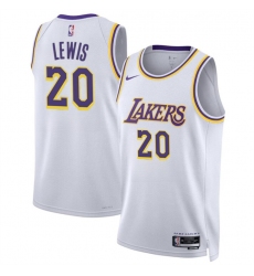 Men Los Angeles Lakers 20 Maxwell Lewis White 2024 Association Edition Stitched Basketball Jersey