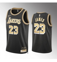 Men Los Angeles Lakers 23 LeBron James Black 2024 Select Series Stitched Basketball Jersey
