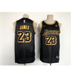 Men Los Angeles Lakers 23 LeBron James Black Stitched Basketball Jersey
