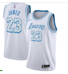 Men Los Angeles Lakers 23 Lebron James 2020 2021 City Edition Stitched NBA Jersey