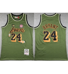 Men Los Angeles Lakers 24 Kobe Bryant Green 1996 97 Throwback Basketball Jersey